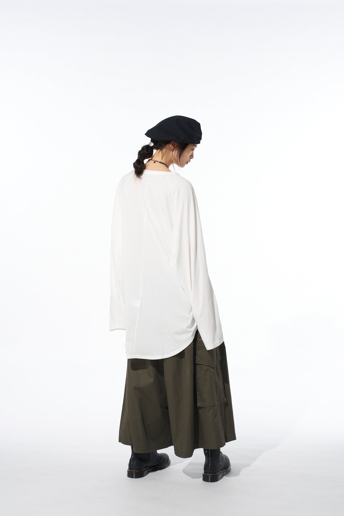 COTTON TWILL CARGO CULOTTE PANTS