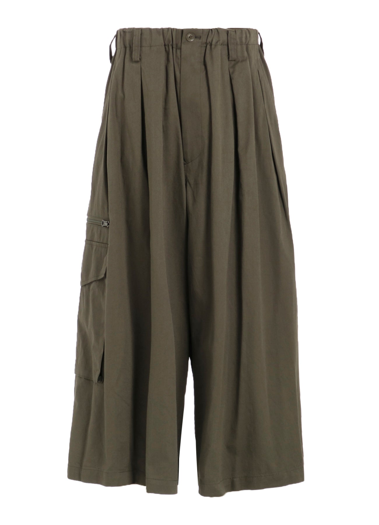 COTTON TWILL CARGO CULOTTE PANTS