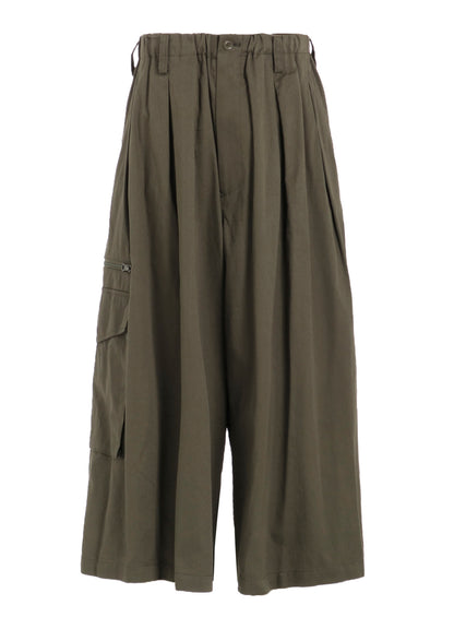COTTON TWILL CARGO CULOTTE PANTS