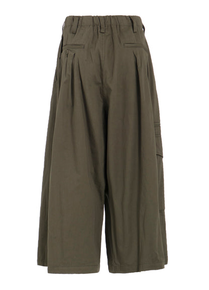 COTTON TWILL CARGO CULOTTE PANTS