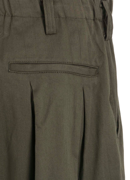 COTTON TWILL CARGO CULOTTE PANTS