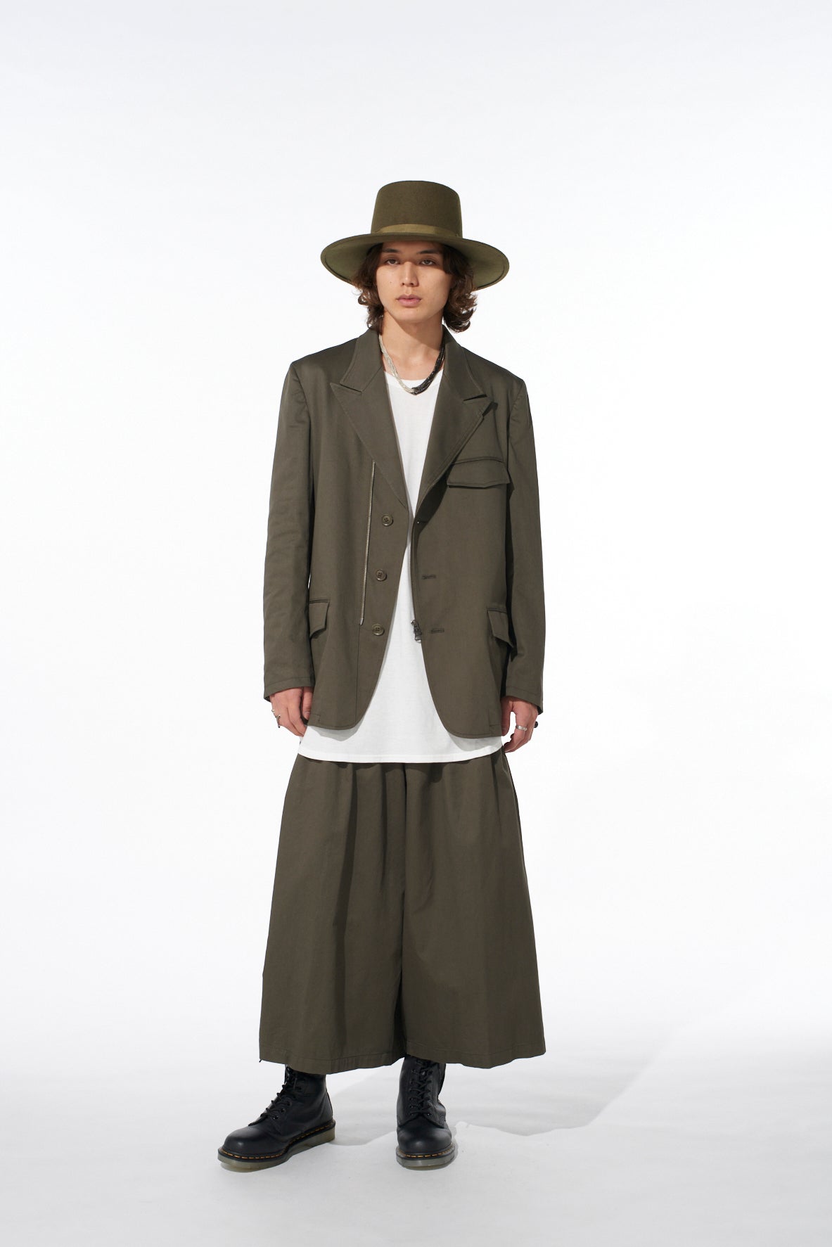 COTTON TWILL CARGO CULOTTE PANTS