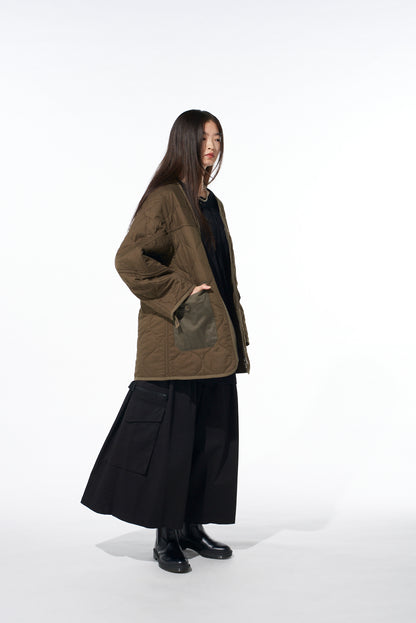 COTTON TWILL CARGO CULOTTE PANTS
