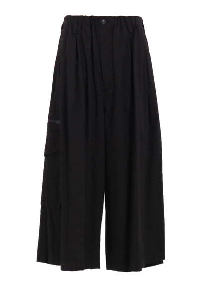COTTON TWILL CARGO CULOTTE PANTS