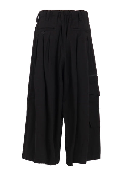 COTTON TWILL CARGO CULOTTE PANTS