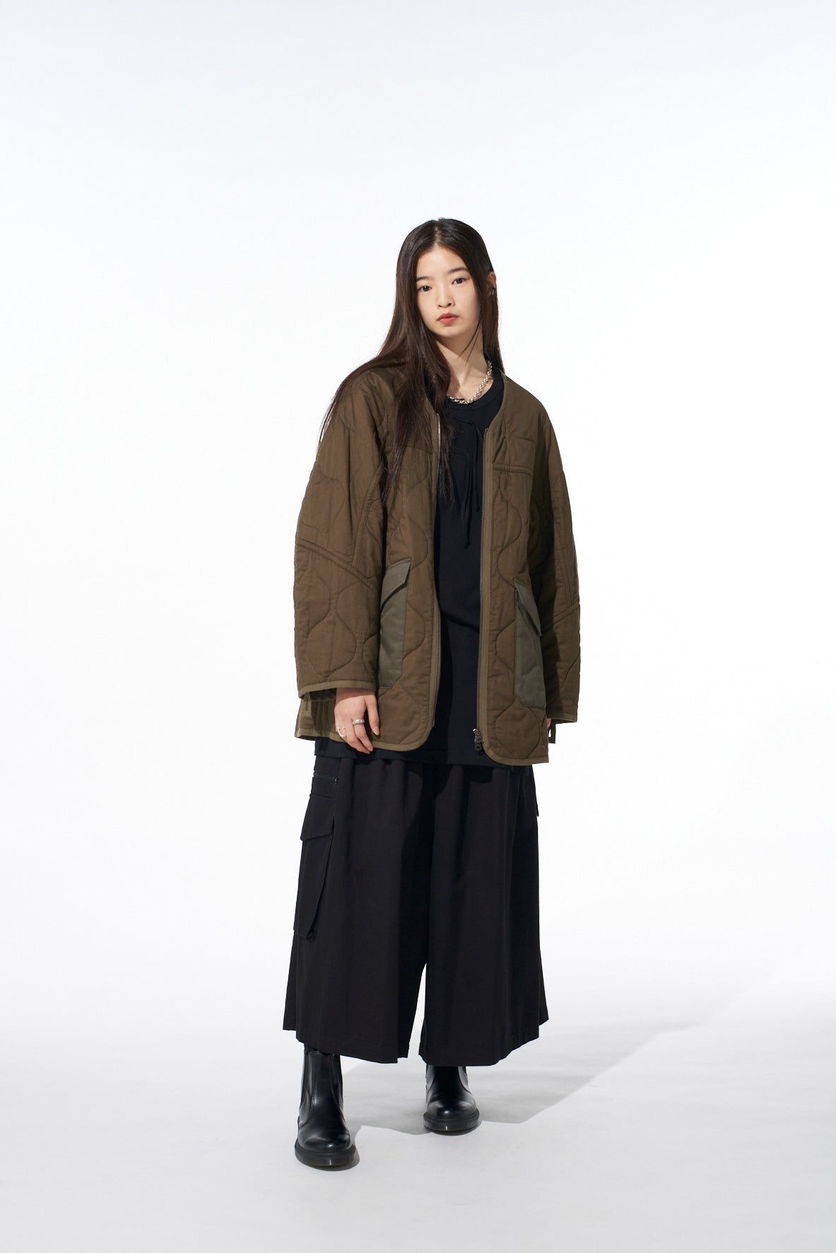 COTTON TWILL CARGO CULOTTE PANTS
