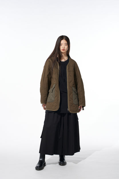 COTTON TWILL CARGO CULOTTE PANTS