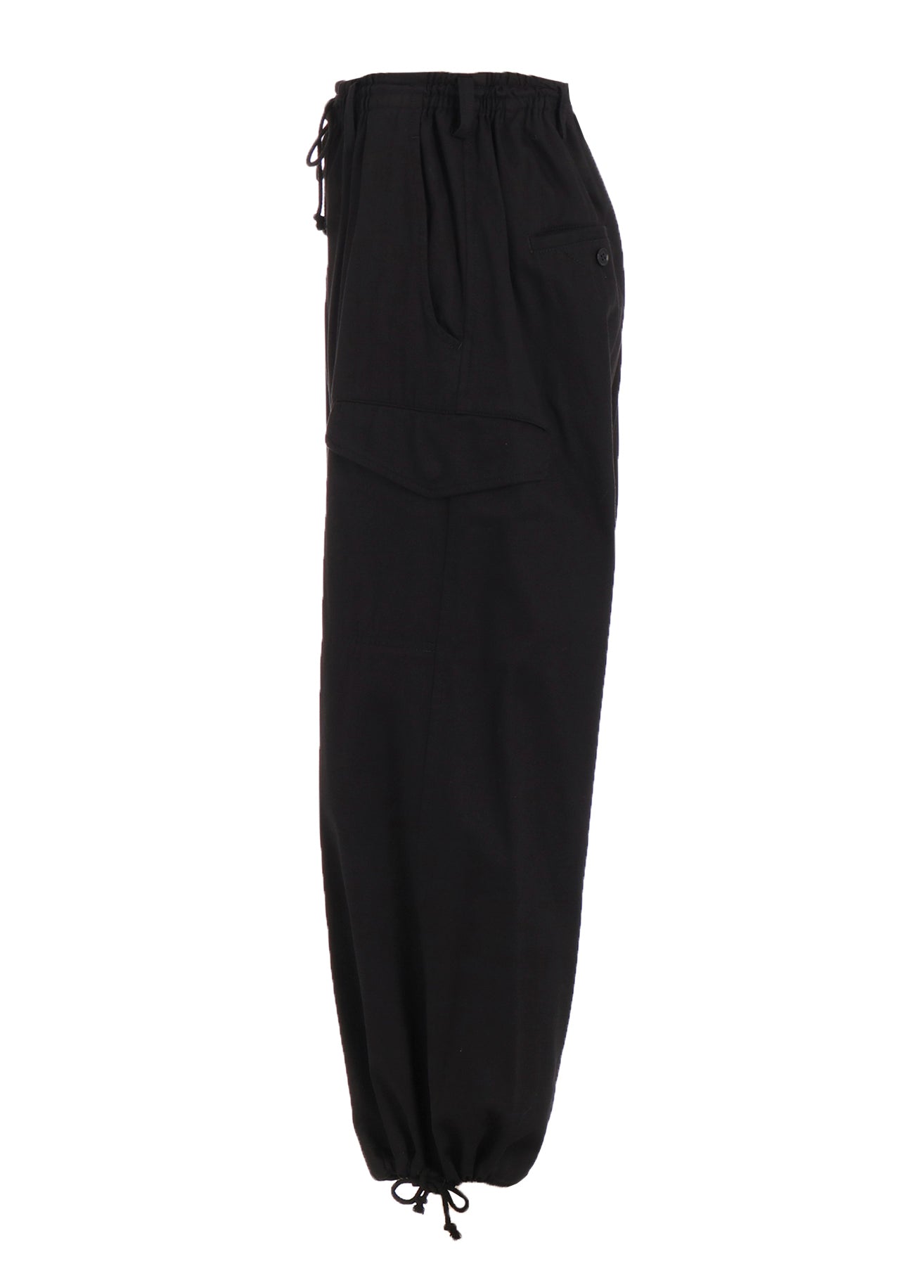 COTTON TWILL WIDE SAROUEL PANTS
