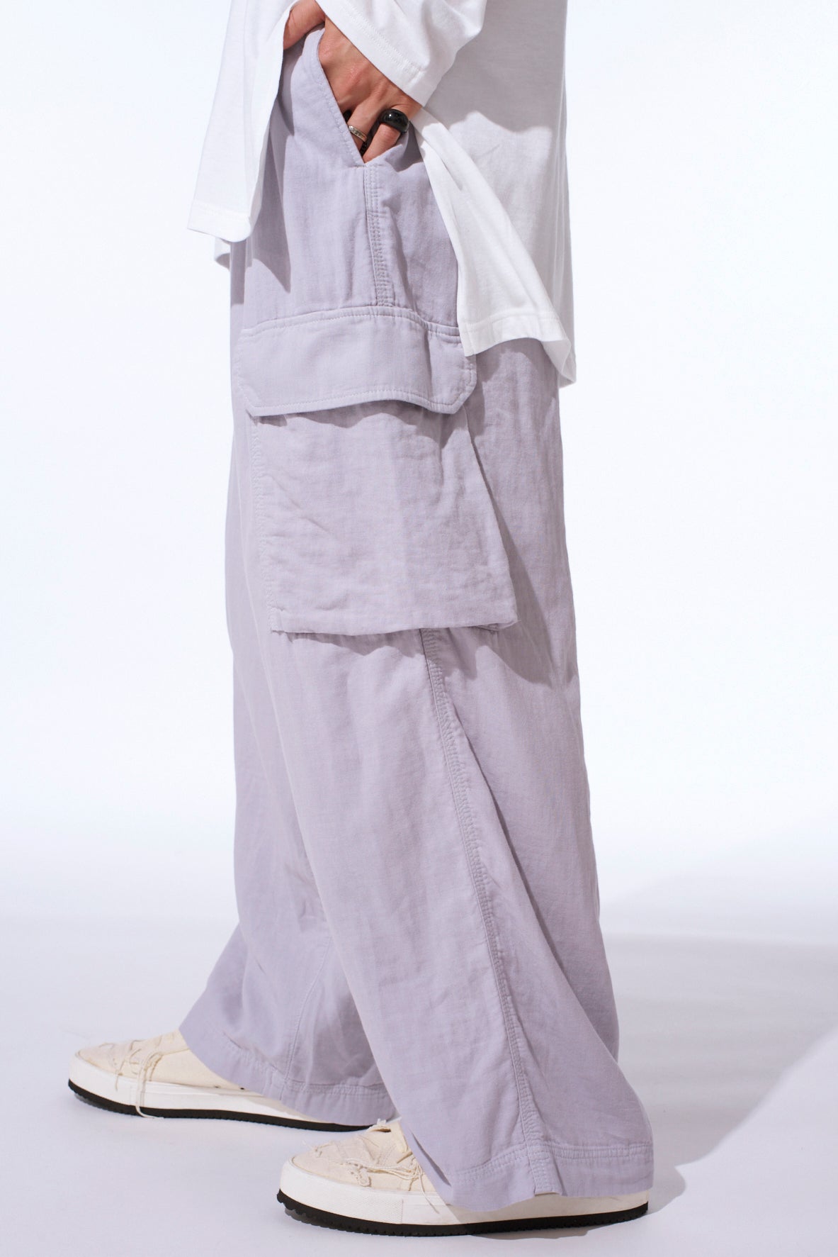 Double Gauze Single Cargo Pocket Pants