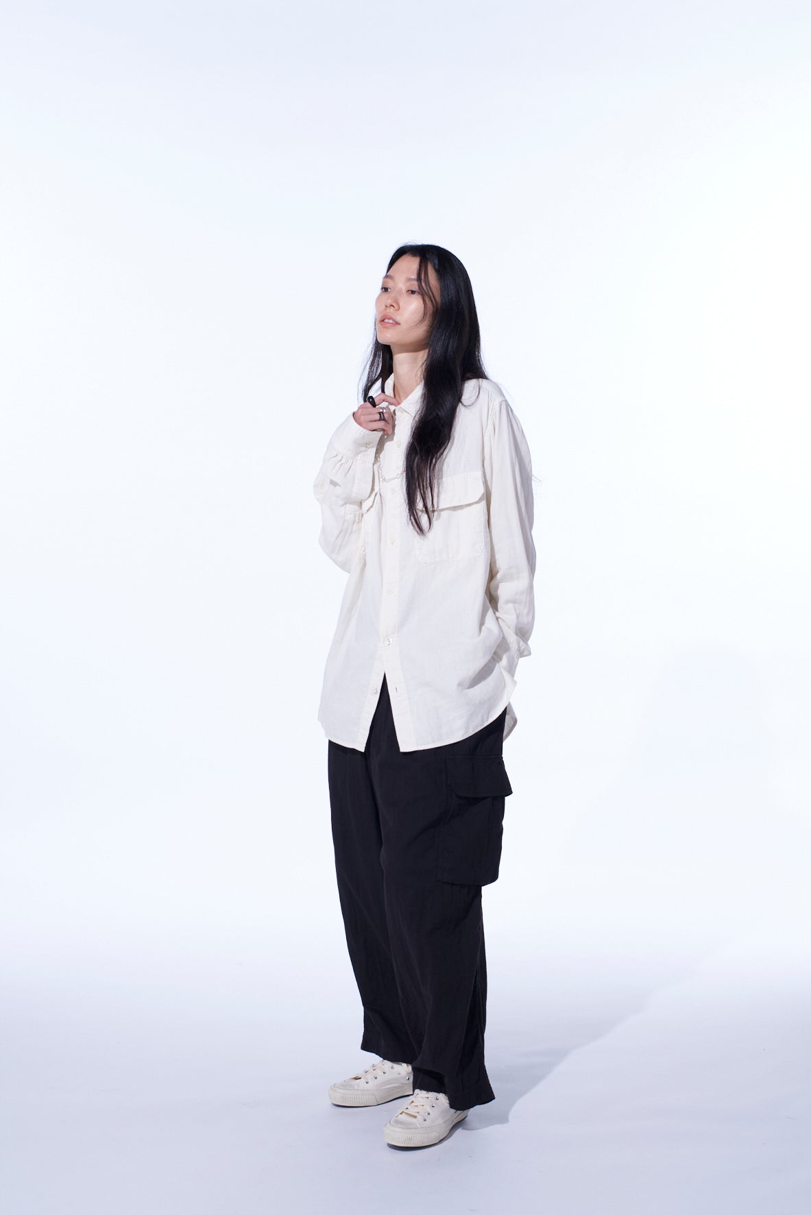 Double Gauze Single Cargo Pocket Pants