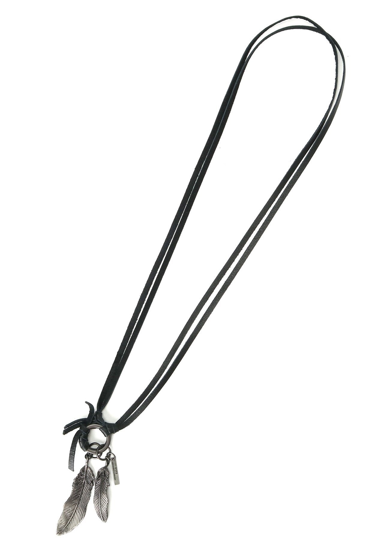 LEATHER CORD BRASS FEATHER NECKLACE – THE SHOP YOHJI YAMAMOTO