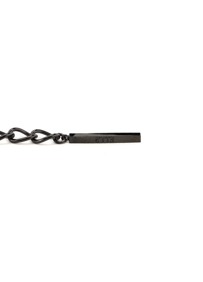 STUDS CONTRASTED TRIPLE CHAIN NECKLACE