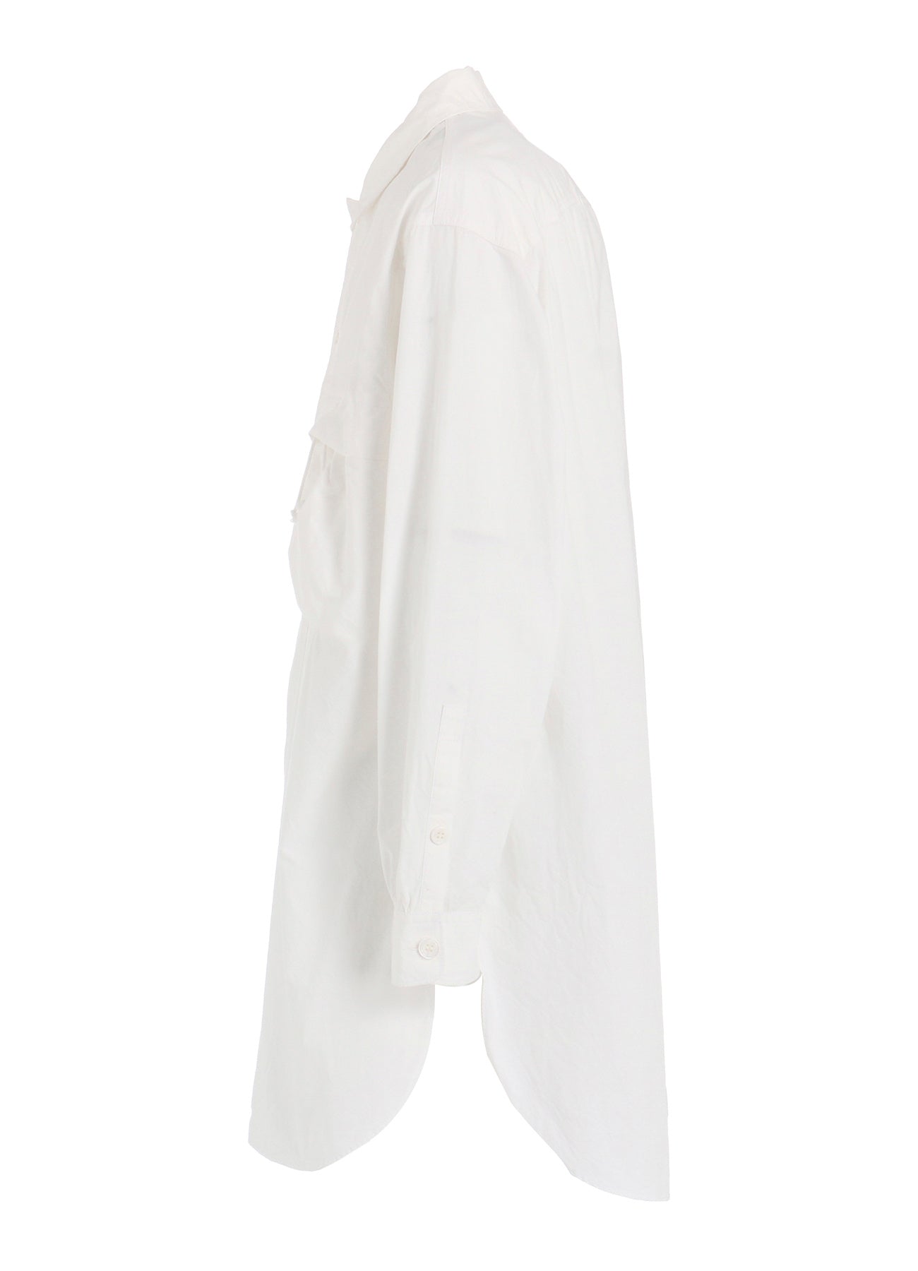 COTTON LINEN DRAWSTRING POCKET SHIRT