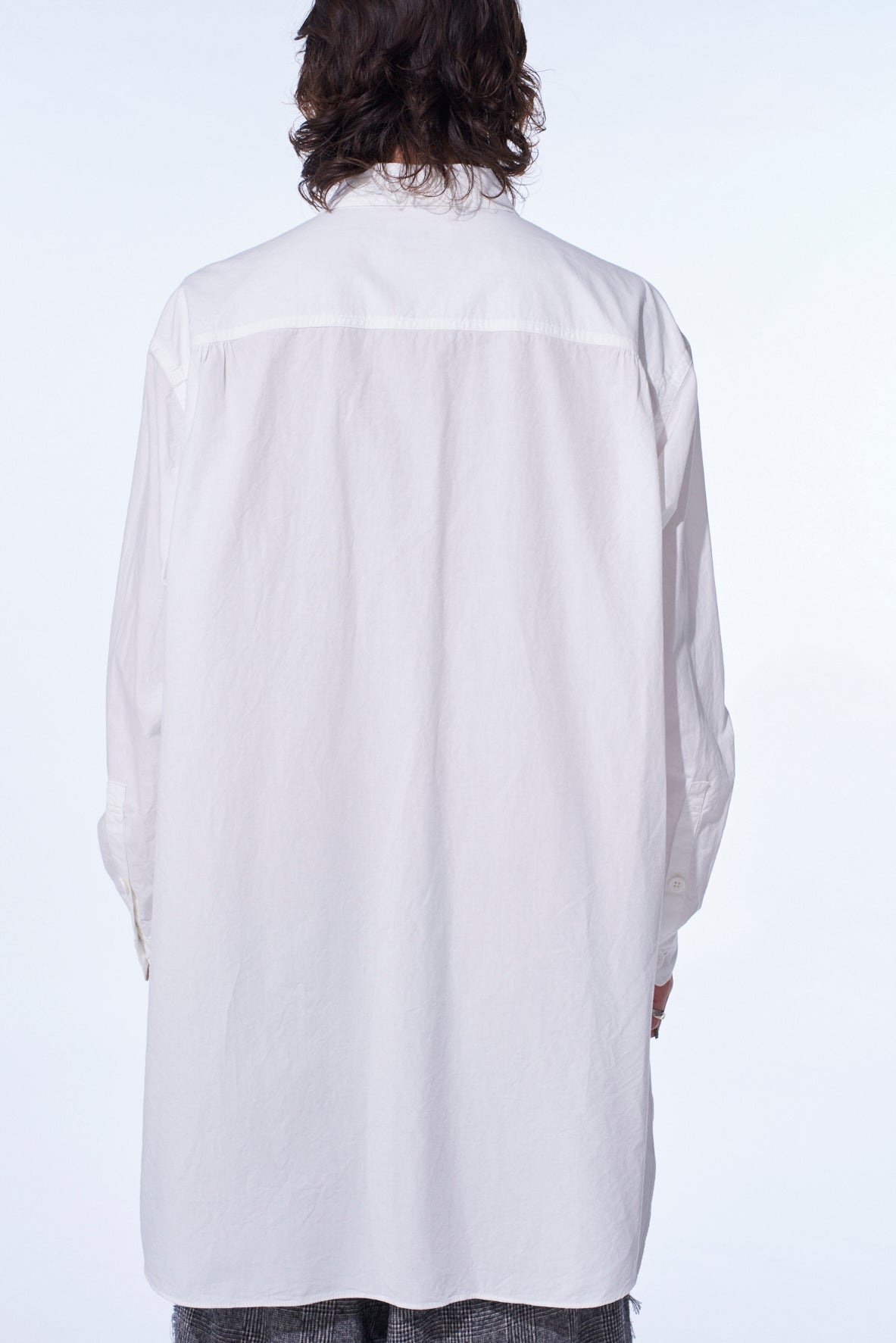 COTTON LINEN DRAWSTRING POCKET SHIRT