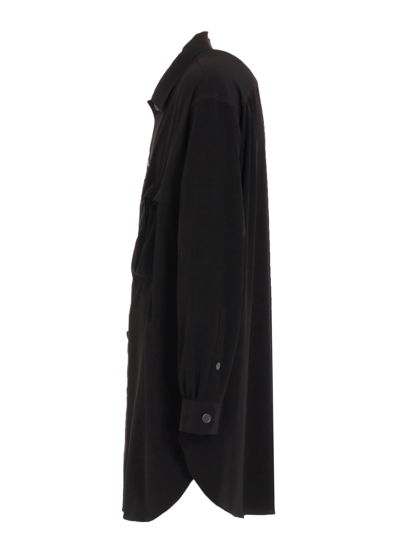 CREPE de CHINE SHIRRING POCKETS SHIRT