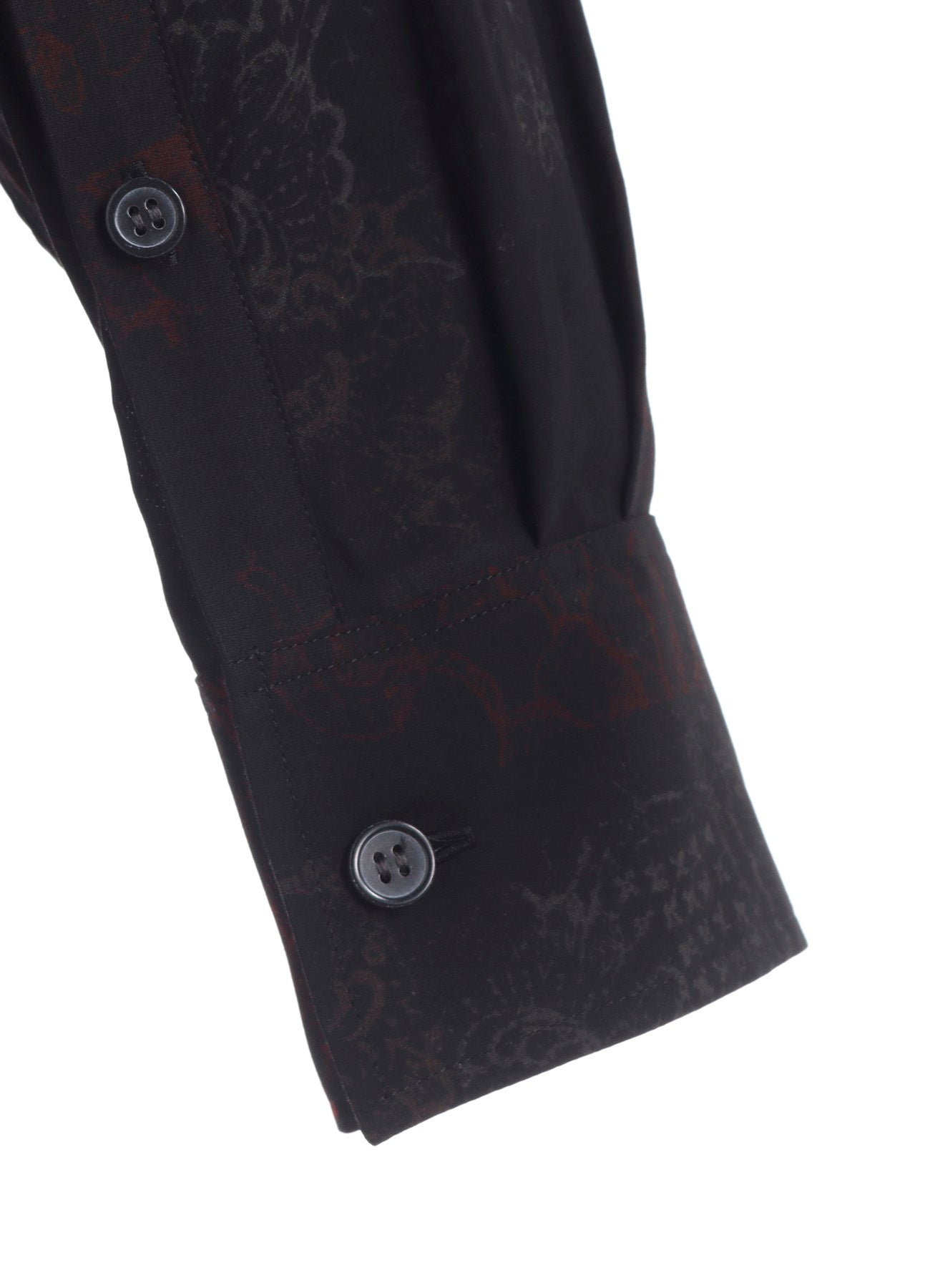 RAYON CRIMSON LACE PRINT REGULAR COLLAR SHIRT