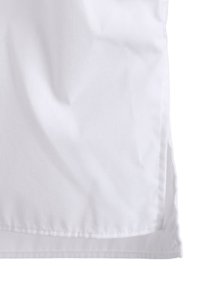 COTTON BROAD RIBON STAND COLLAR SHIRT