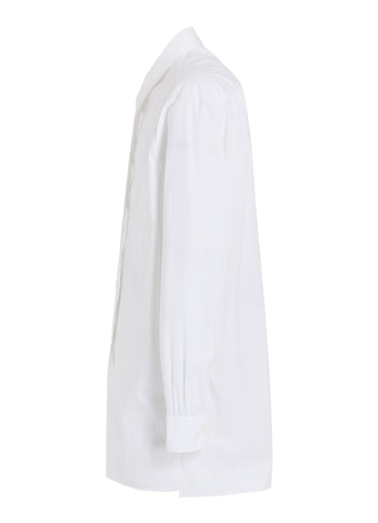 COTTON BROAD RIBON STAND COLLAR SHIRT