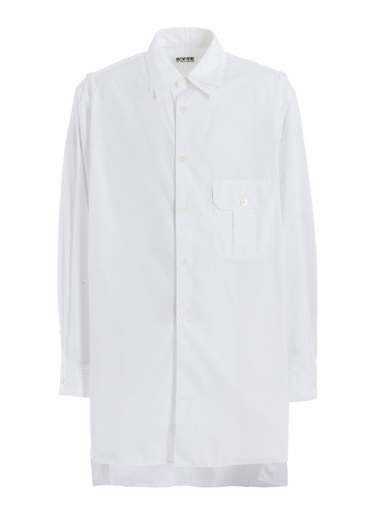 COTTON BROAD OVERSIZED DOUBLE COLLAR SHIRT