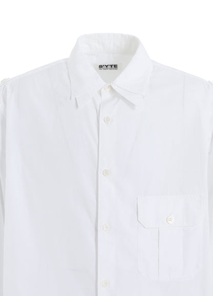 COTTON BROAD OVERSIZED DOUBLE COLLAR SHIRT