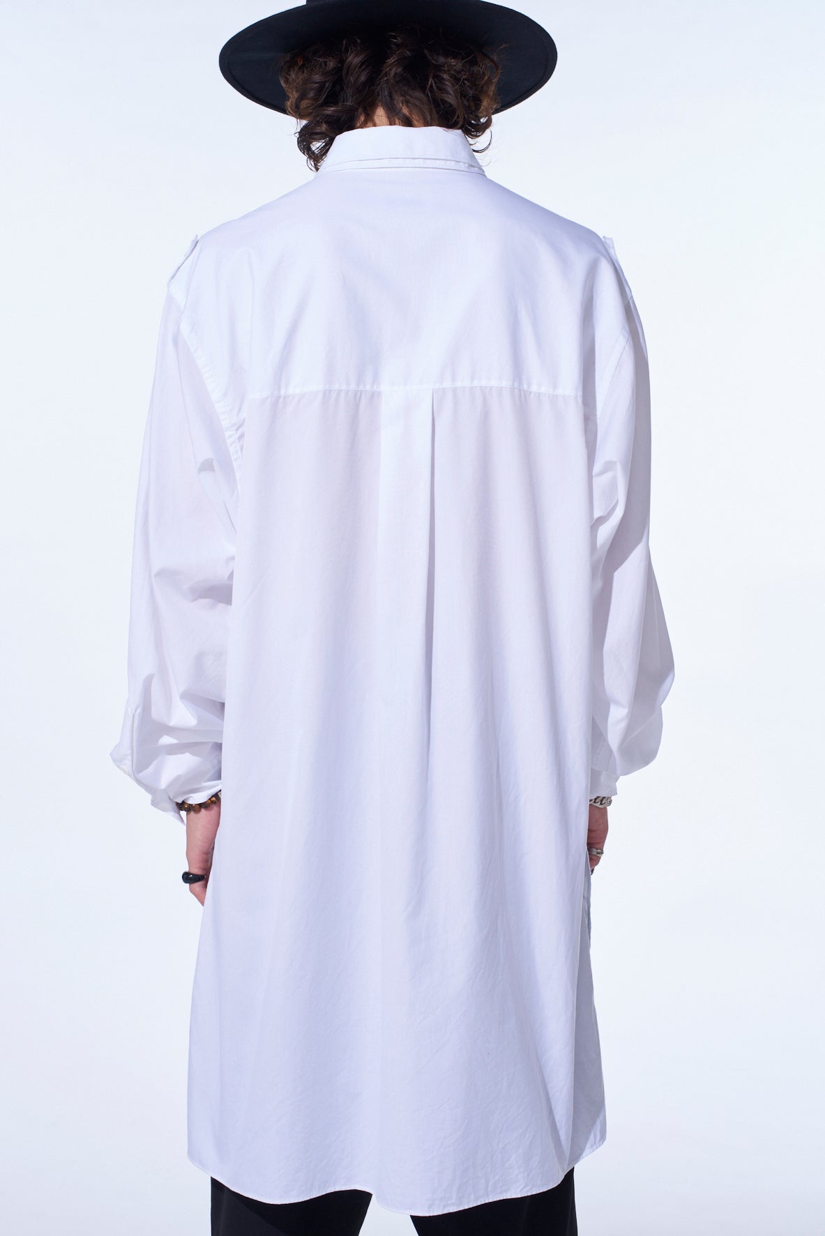 COTTON BROAD OVERSIZED DOUBLE COLLAR SHIRT