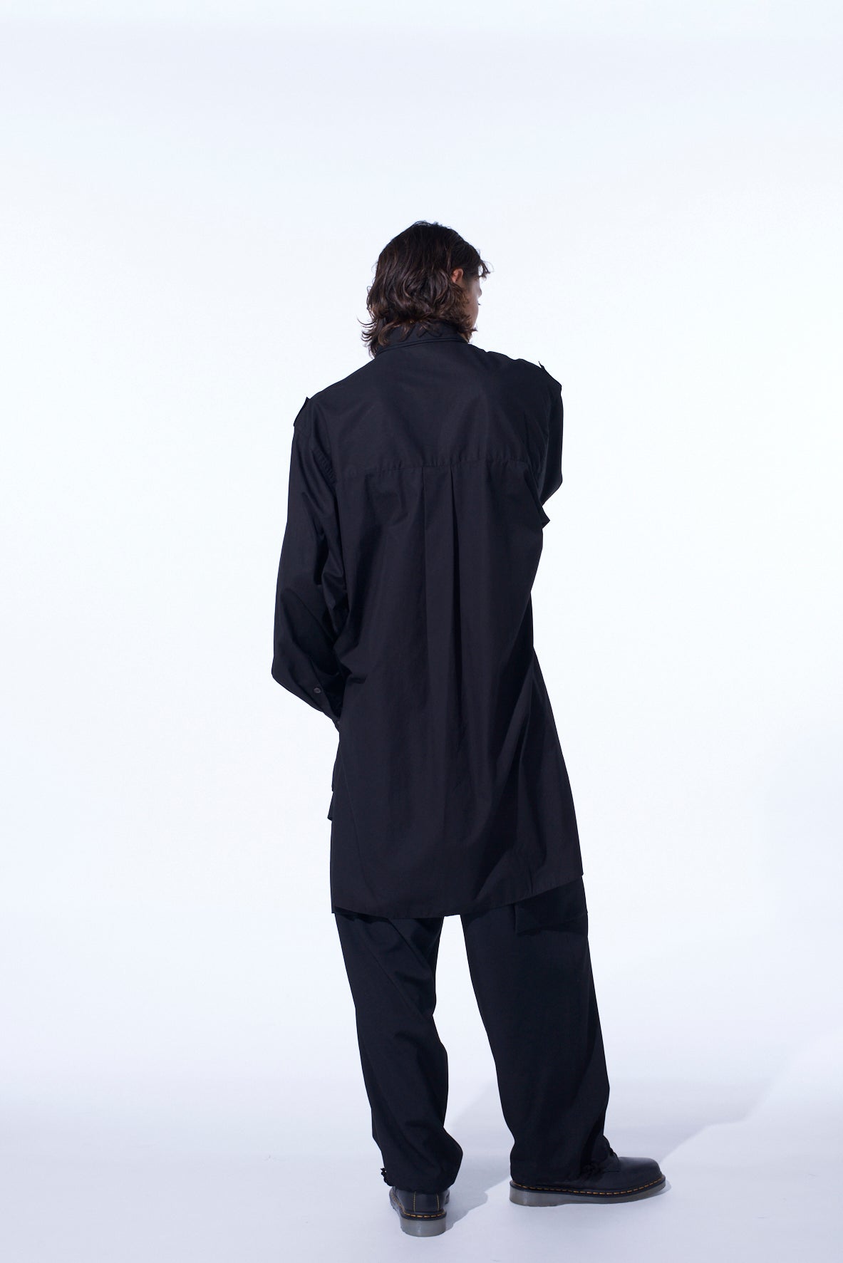 COTTON BROAD OVERSIZED DOUBLE COLLAR SHIRT