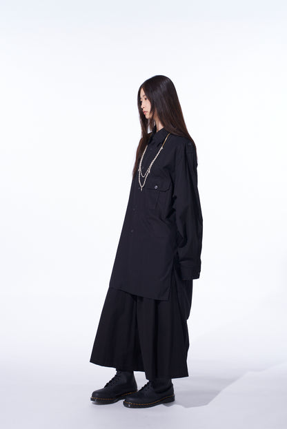 COTTON BROAD OVERSIZED DOUBLE COLLAR SHIRT