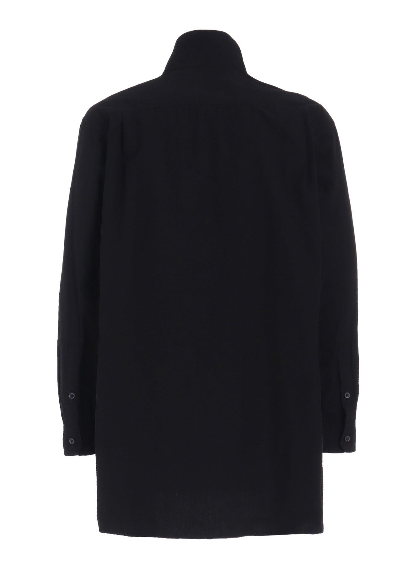 COTTON LINEN STAND COLLAR SHIRT