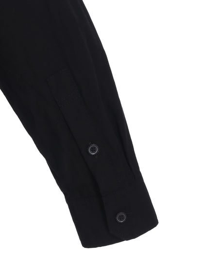 COTTON LINEN STAND COLLAR SHIRT