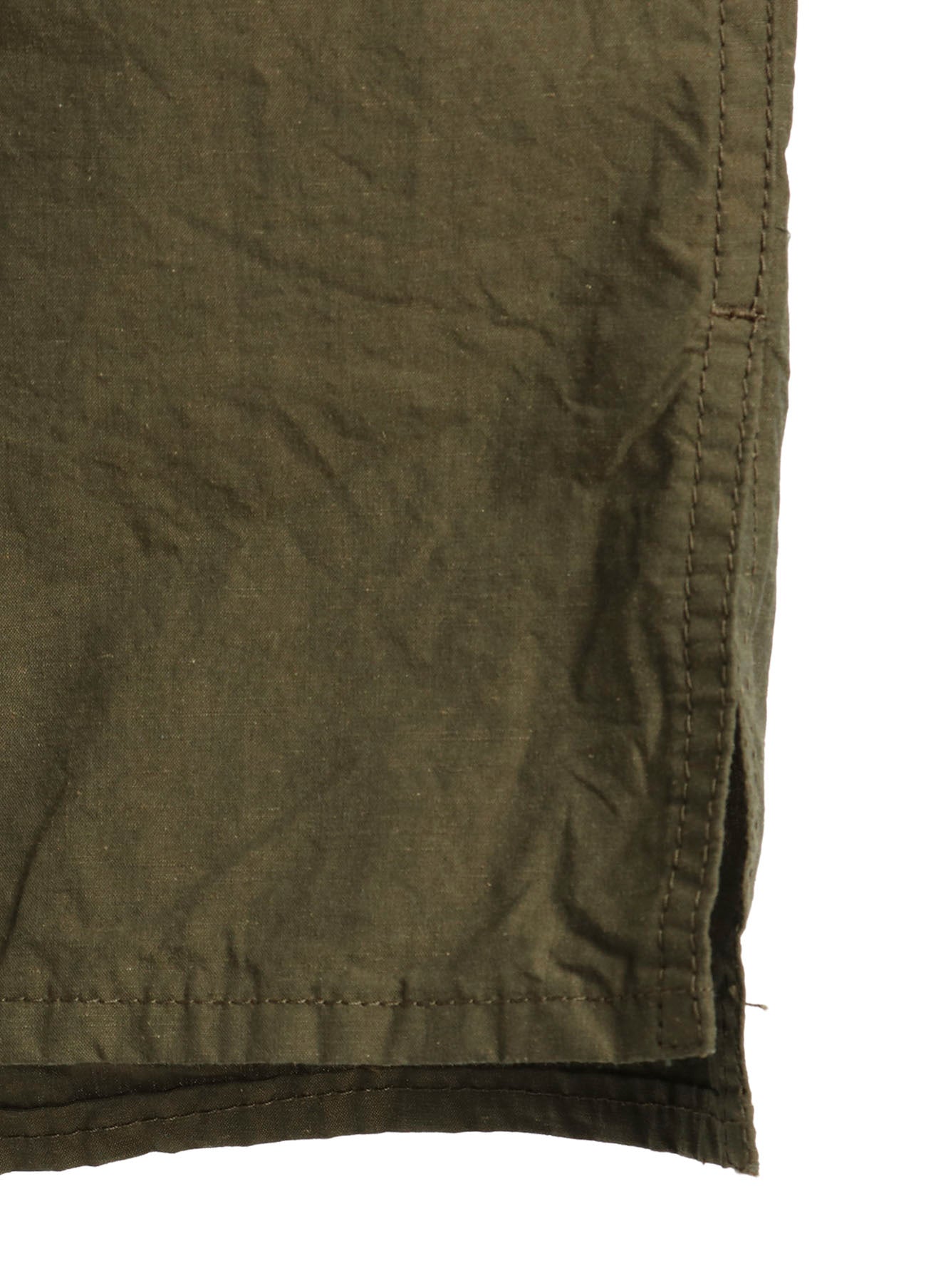 COTTON LINEN SINGLE WELT POCKET SHIRT