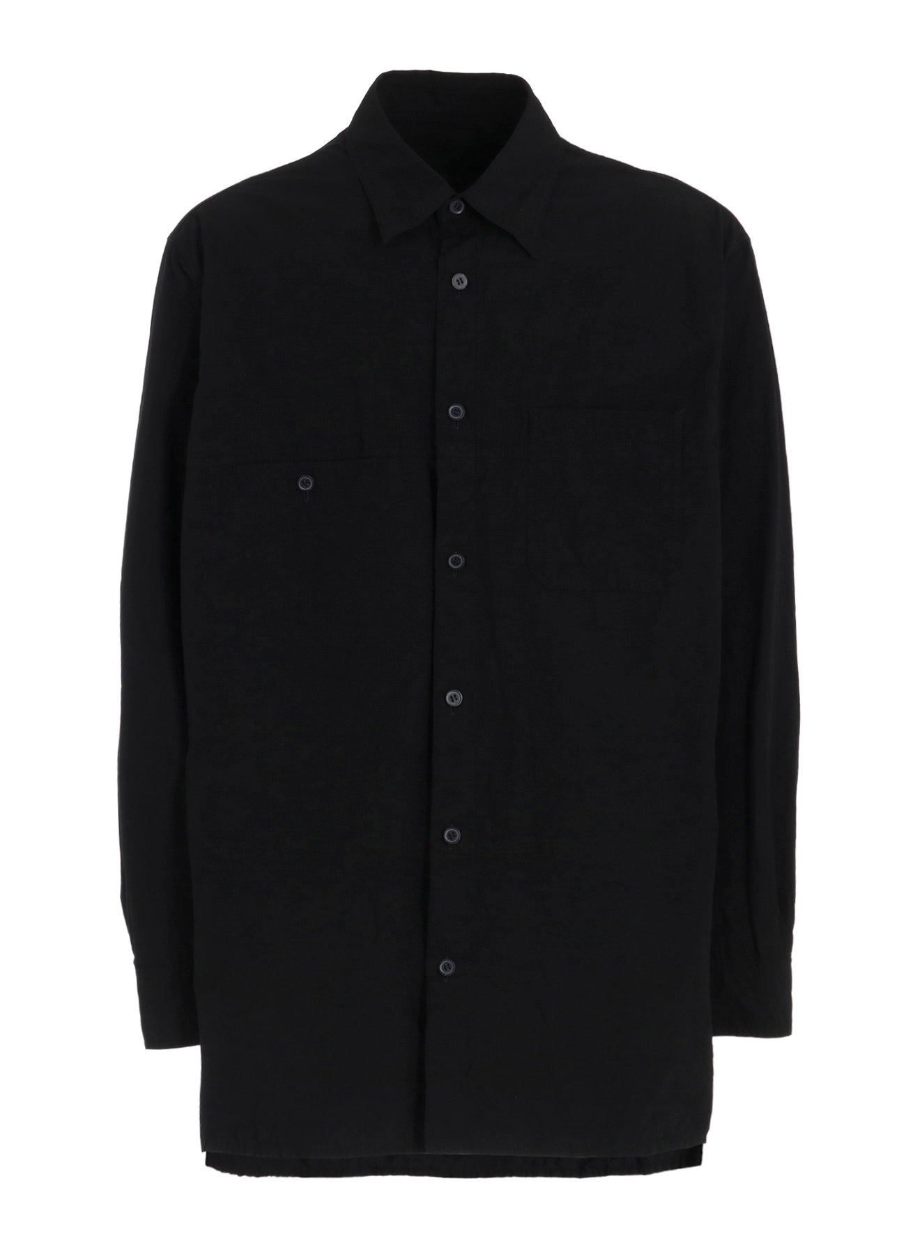 COTTON LINEN SINGLE WELT POCKET SHIRT