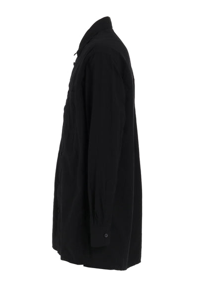 COTTON LINEN SINGLE WELT POCKET SHIRT