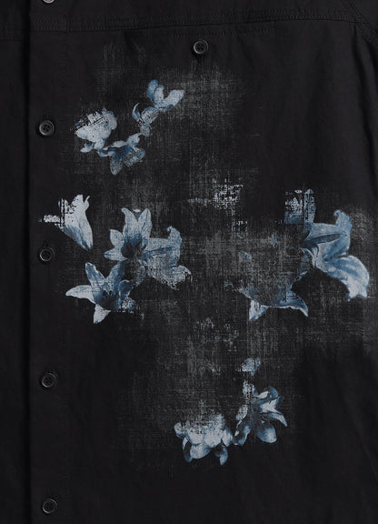 POISONOUS FLOWER PRINT SINGLE SEAM POCKET SHIRT