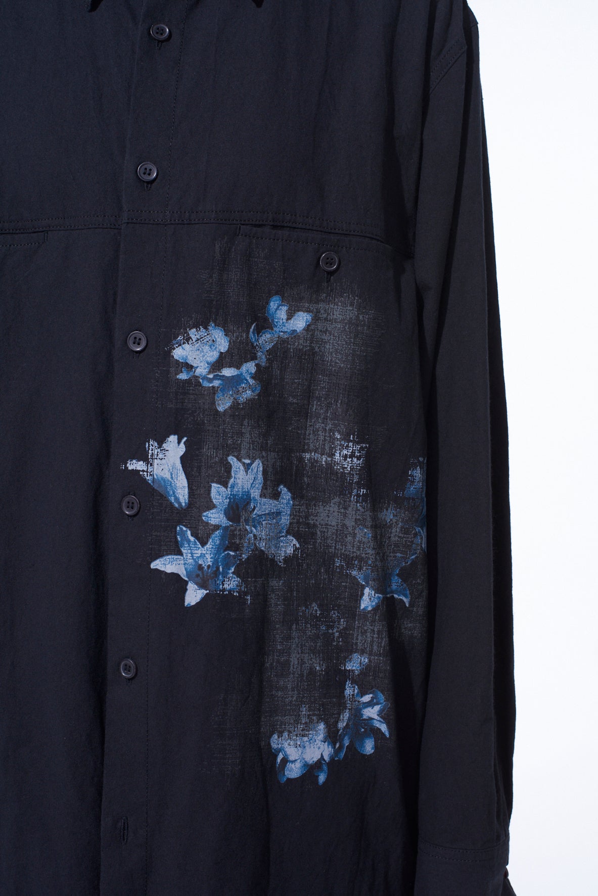 POISONOUS FLOWER PRINT SINGLE SEAM POCKET SHIRT