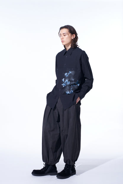 POISONOUS FLOWER PRINT SINGLE SEAM POCKET SHIRT