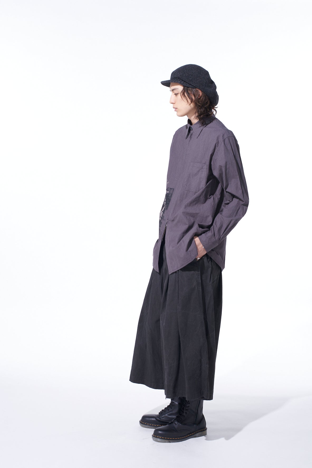 POISONOUS FLOWER PRINT ZIP SHIRT