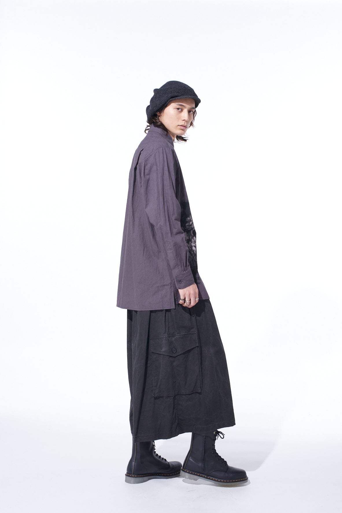 POISONOUS FLOWER PRINT ZIP SHIRT