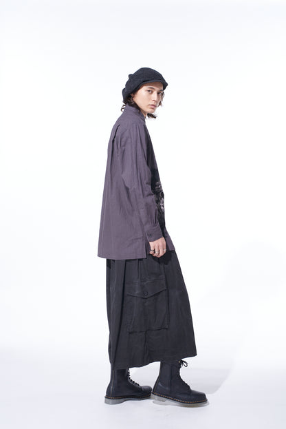 POISONOUS FLOWER PRINT ZIP SHIRT