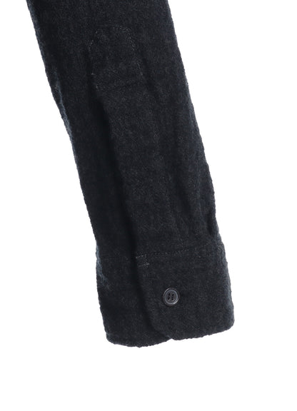 WOOL GAUZE ZIP SHIRT