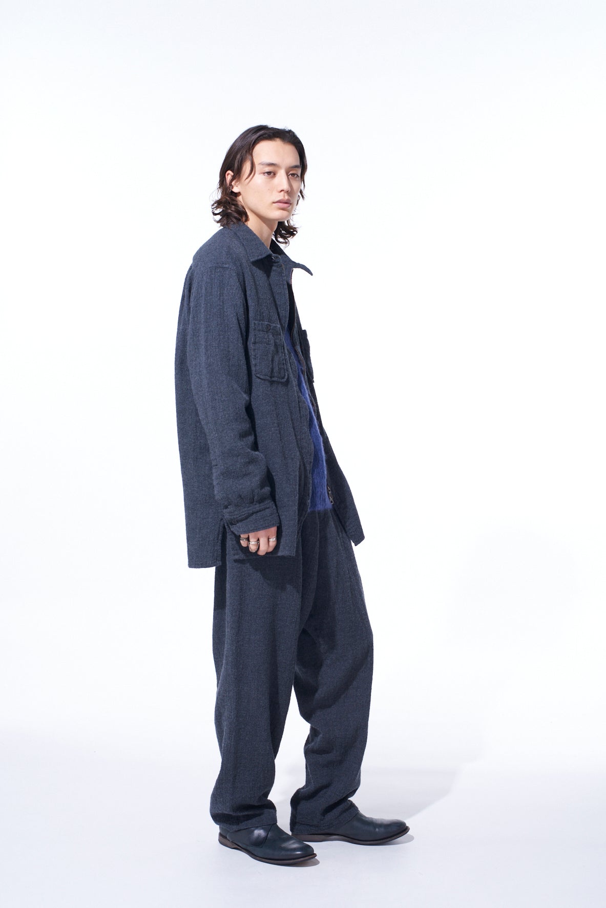 WOOL GAUZE ZIP SHIRT – THE SHOP YOHJI YAMAMOTO