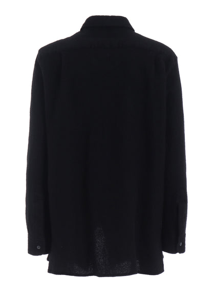 WOOL GAUZE ZIP SHIRT