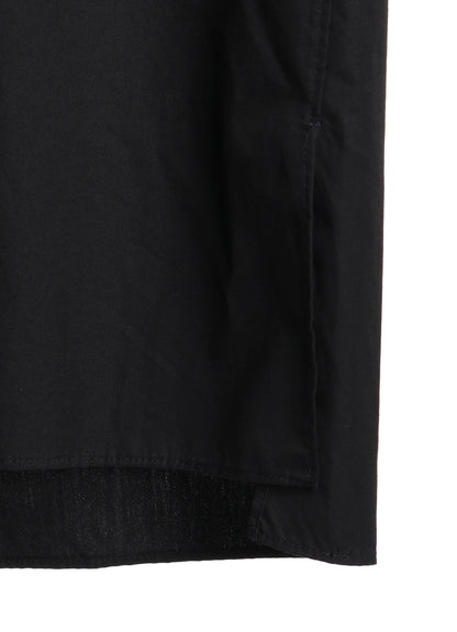 COTTON BROAD ASYMMETRICAL FRILL SHIRT