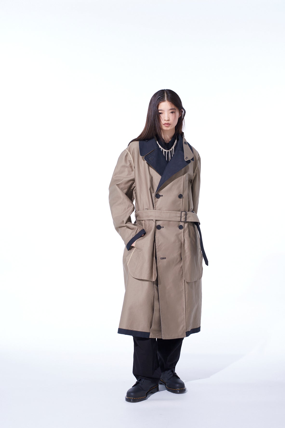 MOLESKIN REVERSIBLE TRENCH COAT