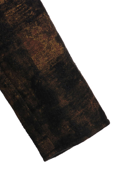 CHECK JACQUARD OVERSIZED SOUTIEN COLLAR COAT