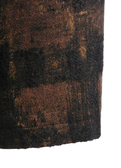 CHECK JACQUARD OVERSIZED SOUTIEN COLLAR COAT