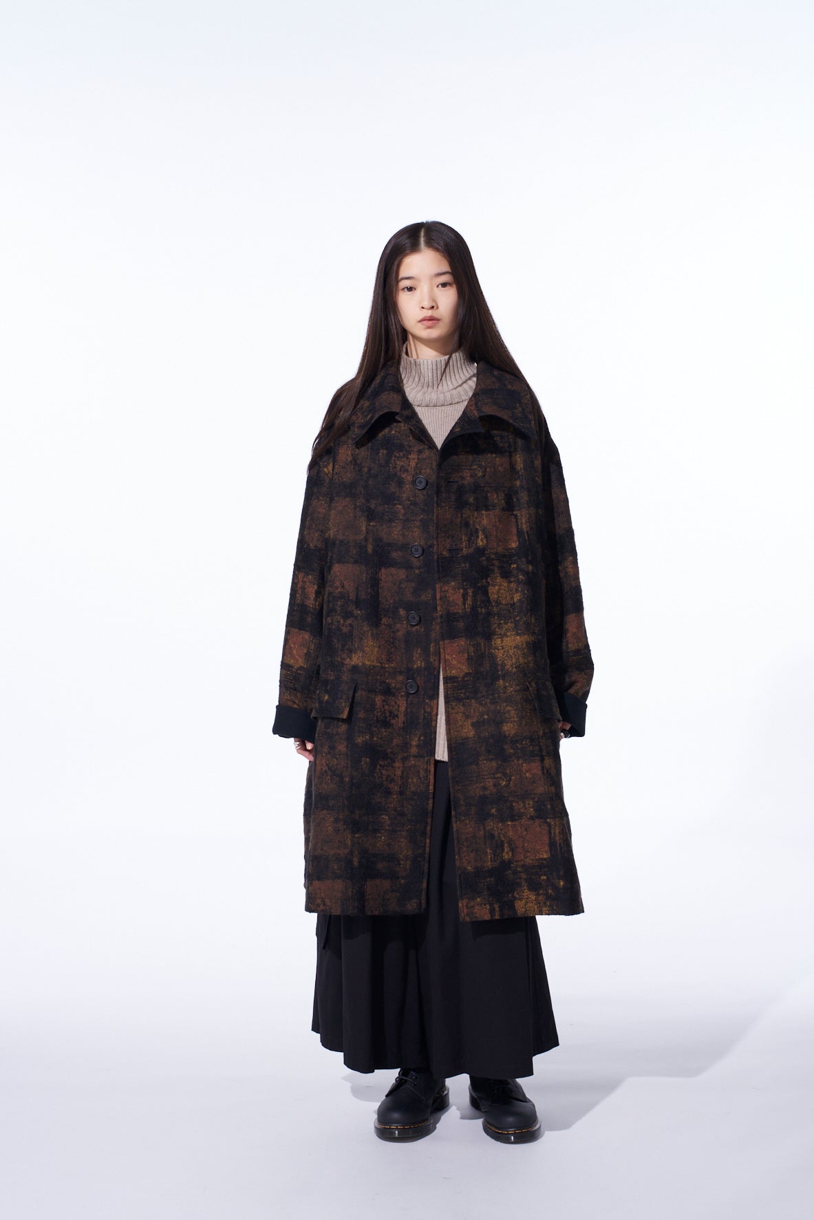 本日値下Tamme / QUILTING SOUTIEN COLLAR COAT CHECK JACQUARD OVERSIZED SOUTIEN COLLAR COAT – THE SHOP
