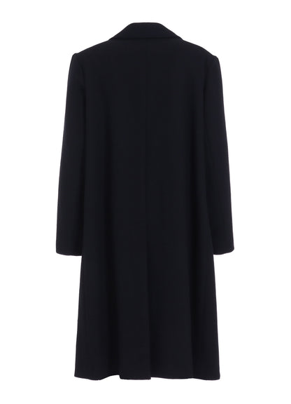 4/24 KERSEY TUBE LAPEL DOUBLE LONG COAT