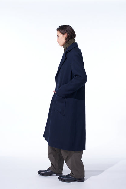 4/24 KERSEY TUBE LAPEL DOUBLE LONG COAT