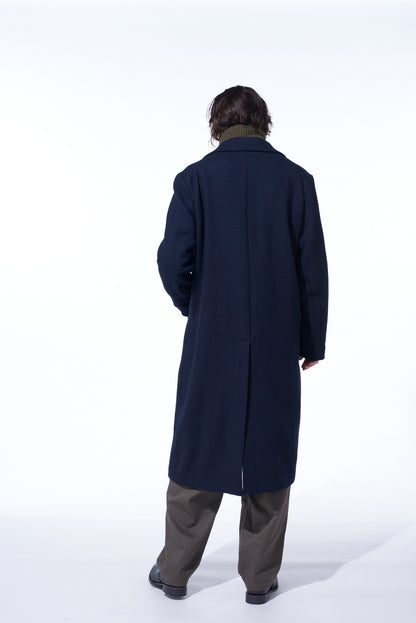 4/24 KERSEY TUBE LAPEL DOUBLE LONG COAT