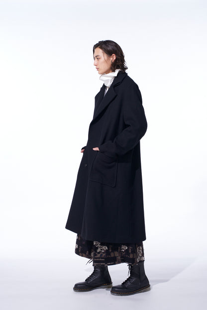 4/24 KERSEY TUBE LAPEL DOUBLE LONG COAT